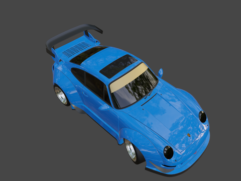 保时捷911 RWB（993）3d模型 