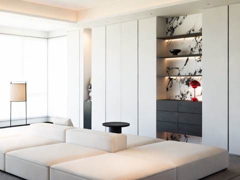  现代边柜3d模型 