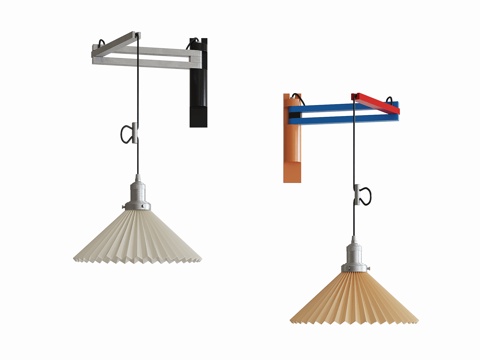  现代中古壁灯3d模型 