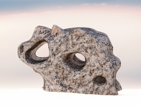 假山置石su模型