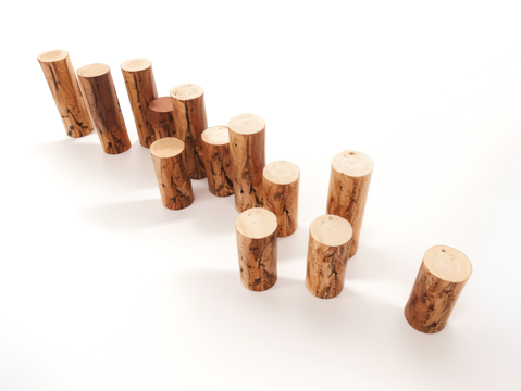 木材柴火堆su模型