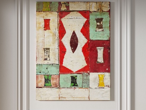  现代，复古，中古，侘寂，简约，抽象，装饰画3d模型 