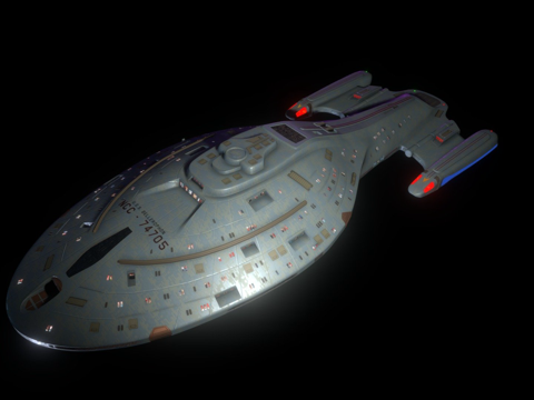  星际迷航 - 无畏级（USS贝勒罗丰号）3d模型 