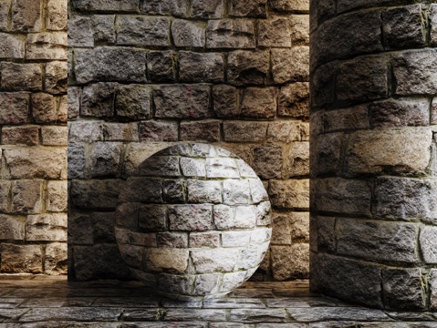  现代砖墙 青石砖墙 脏旧砖墙 仿古砖墙 工业砖墙3d模型 