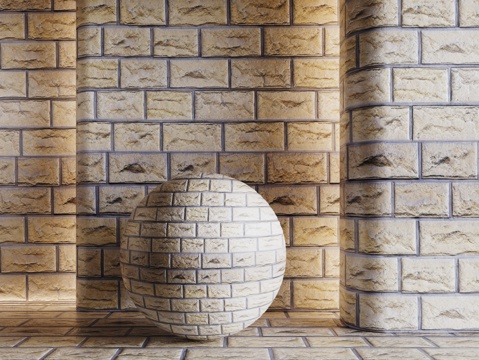 现代砖墙 青石砖墙 脏旧砖墙 仿古砖墙 工业砖墙su模型