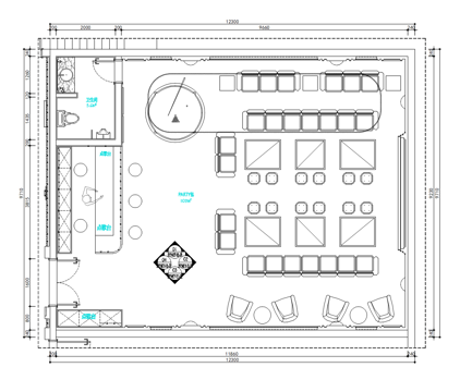 KTV商务会所室内施工图cad施工图