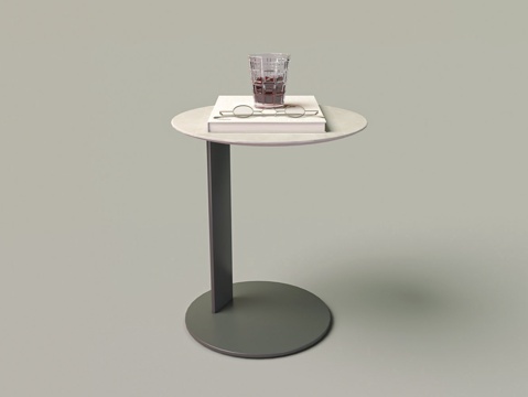  沙发沙发边几 圆几3d模型 