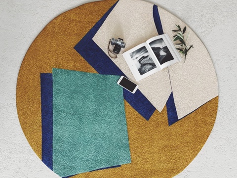  现代地毯 圆形地毯 布艺地毯 卧室地毯 客厅地毯3d模型 