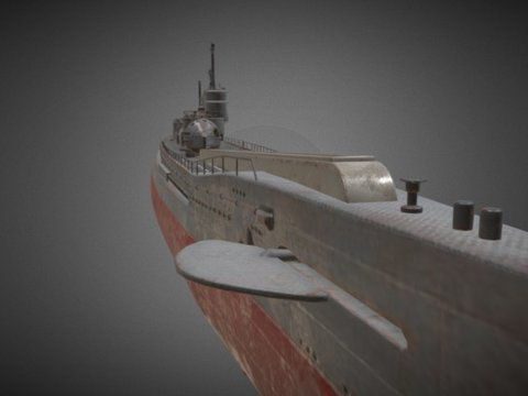  潜特攻伊-4003d模型 