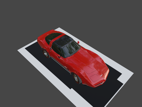  科尔维特3d模型 