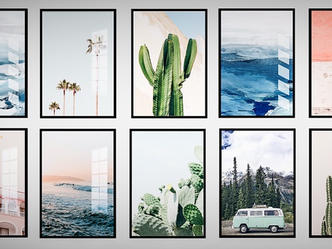  北欧风装饰画 INS风装饰画3d模型 