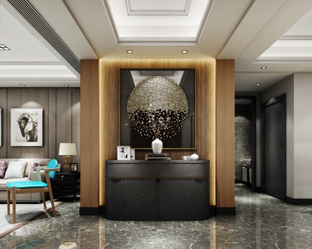  现代玄关3d模型 