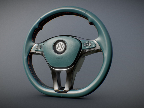  大众方向盘3d模型 