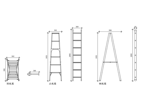 便携折叠梯 随身折叠梯 小型折叠梯 户外折叠梯 简易折叠梯cad施工图cad施工图