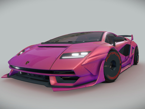  兰博基尼Countach 2022年LBWK版3d模型 