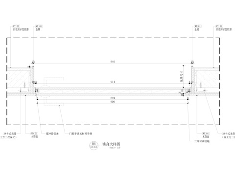 隐形门节点cad施工图