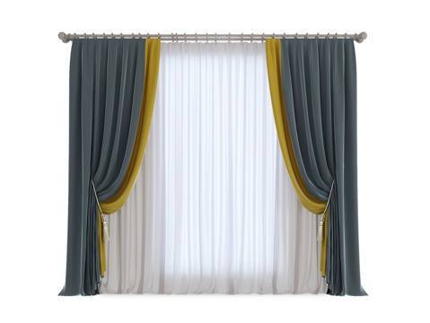  其他混搭窗帘窗纱3d模型 