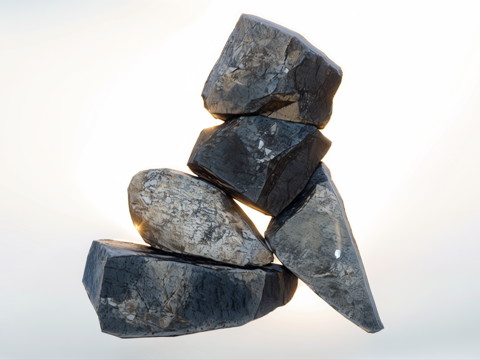 假山置石su模型