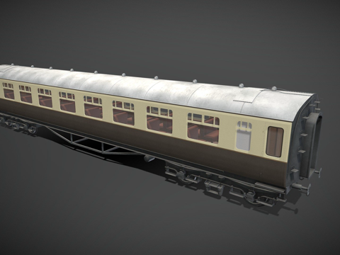  大西部铁路客车3d模型 