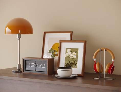 现代摆件组合su模型