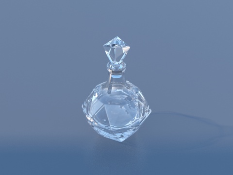  酒瓶 玻璃瓶3d模型 