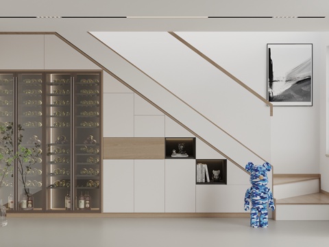  楼梯间 置物柜 楼梯3d模型3d模型 