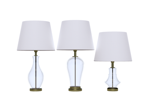 台灯 装饰灯具 氛围灯具 金属台灯 玻璃台灯su模型