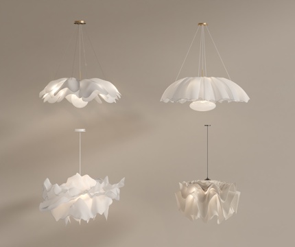  法式吊灯组合3d模型 