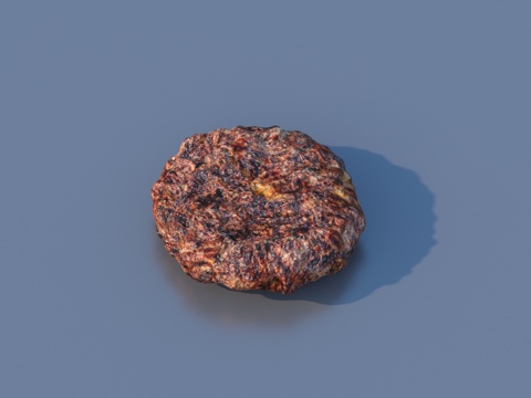  牛肉 牛扒 肉饼 食物3d模型 