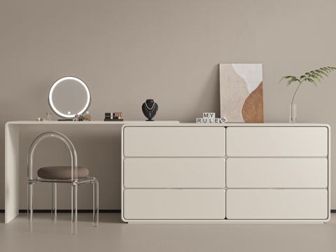 现代梳妆台su模型