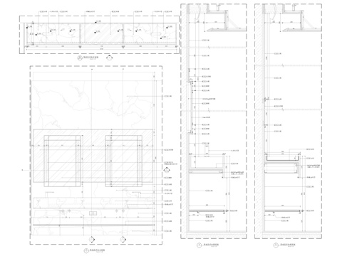 售楼部男卫洗手台平面立面节点cad施工图