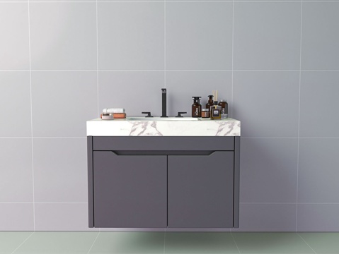  现代 洗手台 卫浴柜3d模型 