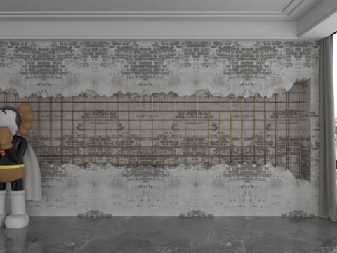  现代背景墙3d模型 