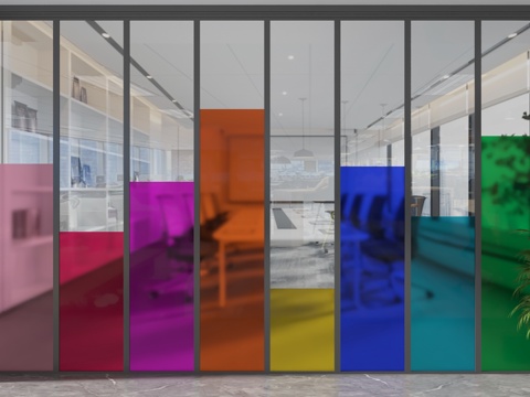  现代隔断3d模型 