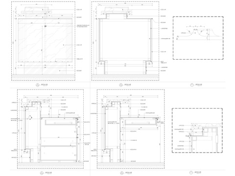 售楼部接待台立面、节点cad施工图