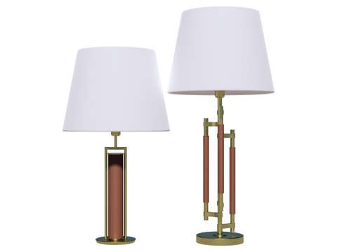 台灯 装饰灯具 氛围灯具 金属台灯su模型