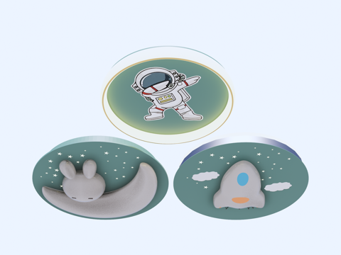 吸顶灯 儿童吸顶灯su模型