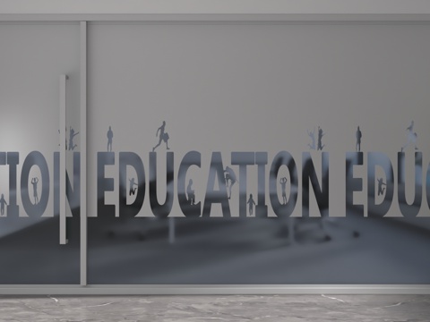  现代隔断3d模型 