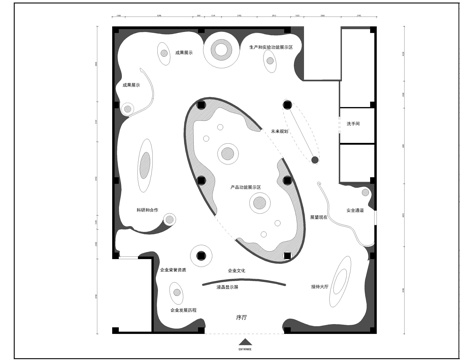 展馆展厅平面图15套cad施工图