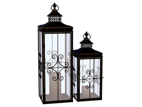 烛台灯 户外灯su模型