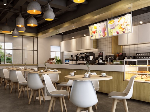  咖啡厅 咖啡零售 咖啡设备 西点 蛋糕3d模型 