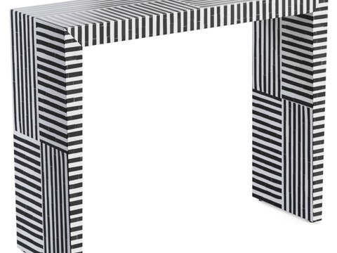  Loft概念骨镶嵌边柜3d模型 