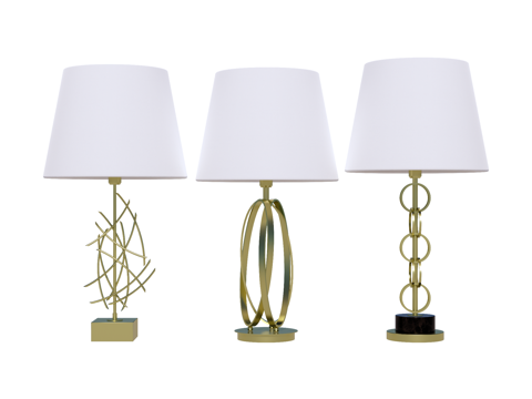 台灯 装饰灯具 氛围灯具 金属台灯su模型