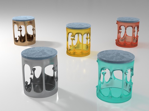  现代凳子3d模型 