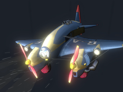  DAE 风格化飞机 - 彗星 883d模型 