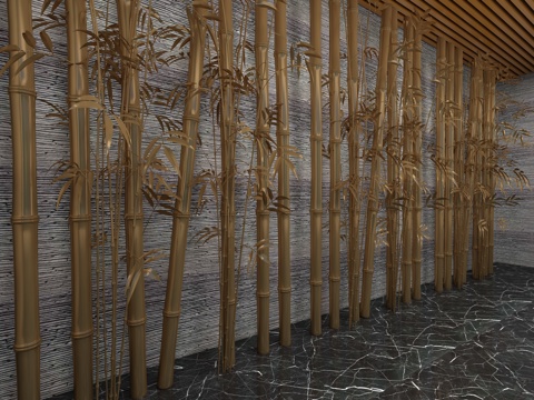  现代背景墙3d模型 