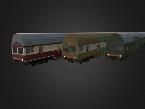  德意志国营铁路双层客车（DR）3d模型 