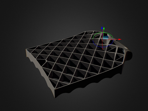  SpaceX猎鹰9号Block5格栅翼3d模型 