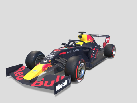  红牛赛车（但带分离轮胎）3d模型 