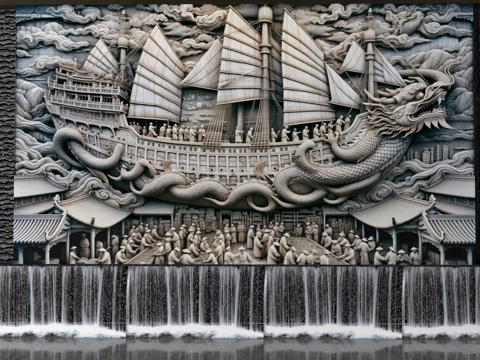  现代背景墙3d模型 